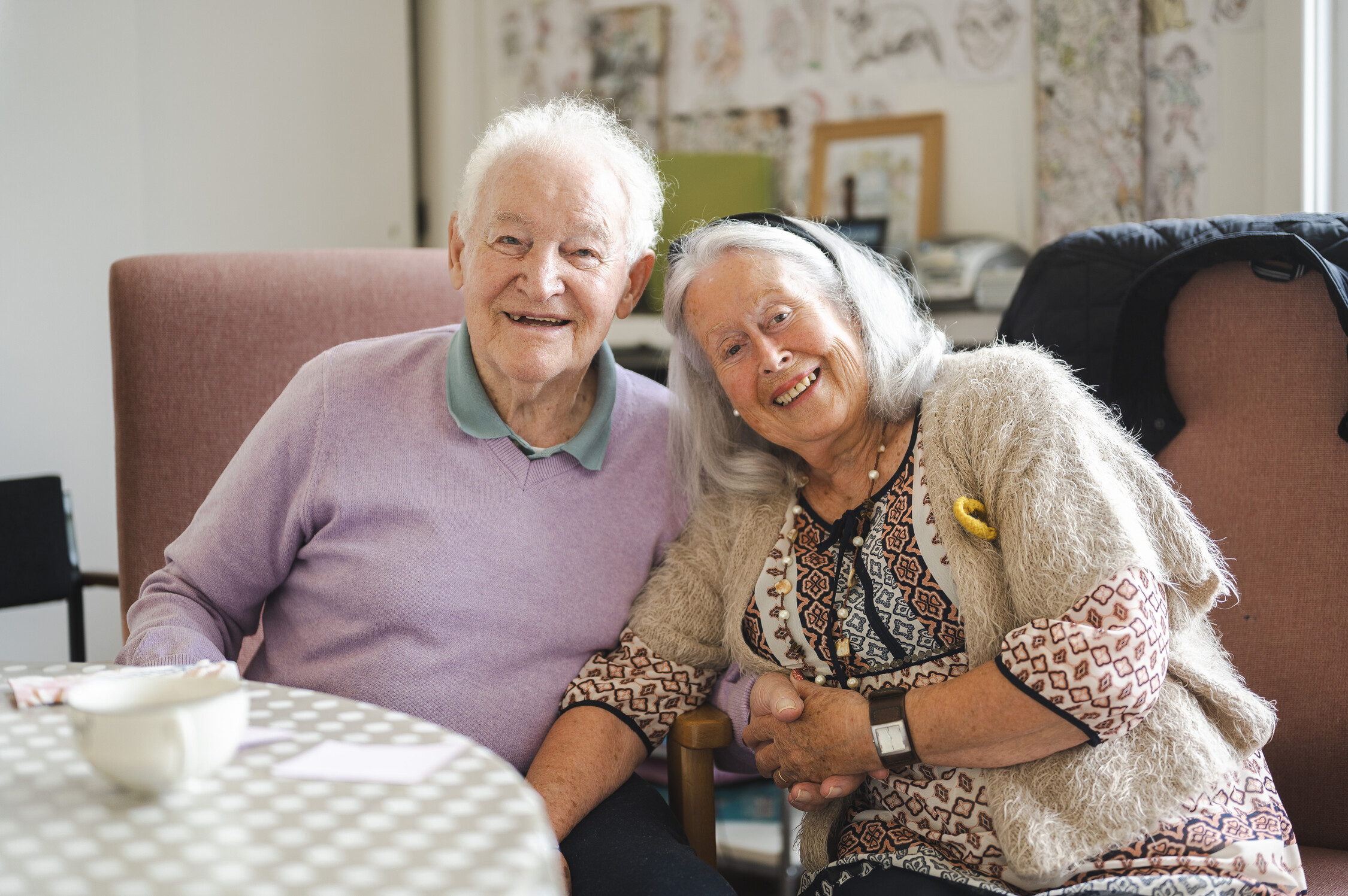 an elderly man and woman