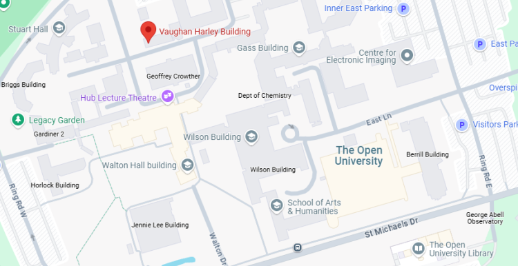 A map of the Open University campus
