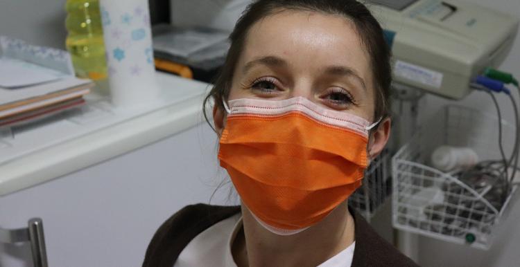 Nurse wearing a mask Nurse wearing a mask
