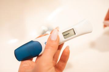 A pregnancy test 