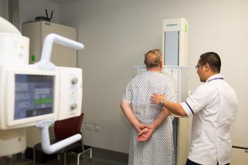 A hospital screening room
