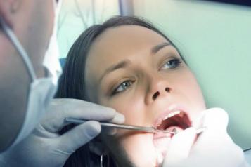 A patient in a dentist chair
