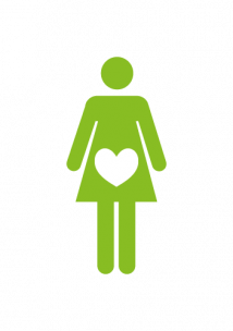 infographic of a female figure with a happy gut